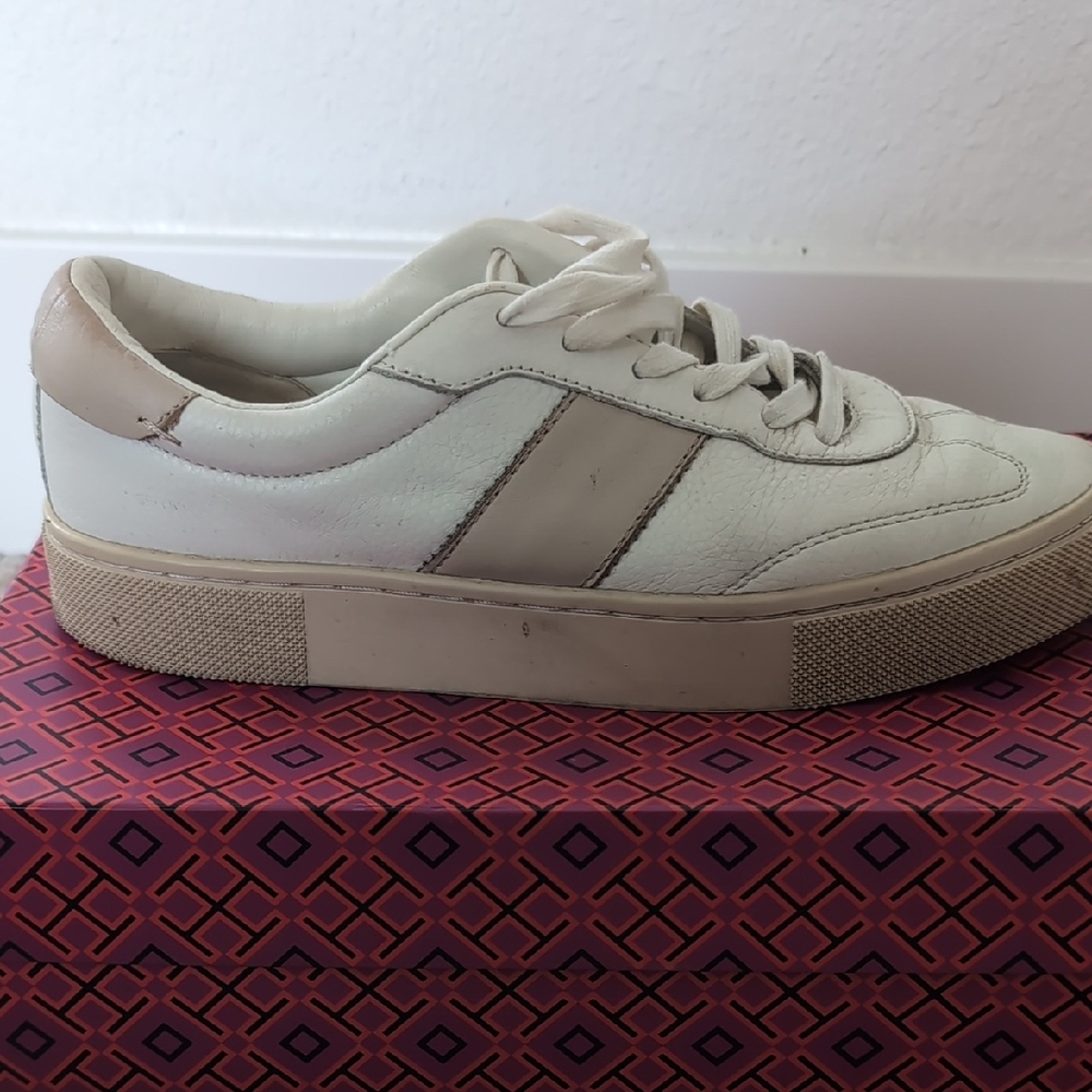 Massimo Dutti White and Beige Sneakers